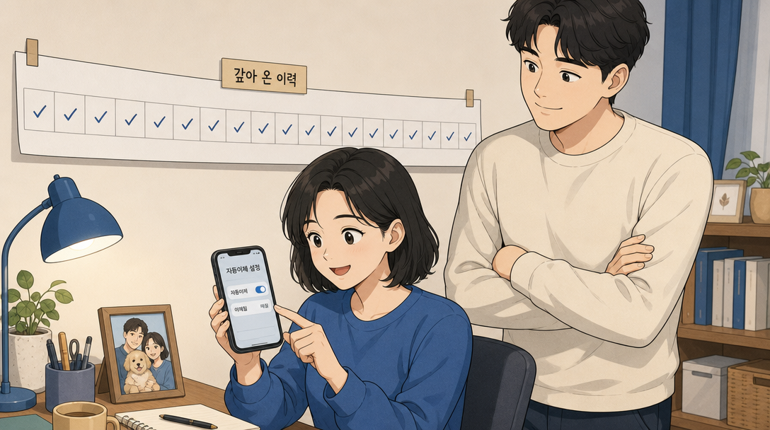 신용점수는 잔액 크기가 아니라 갚아 온 이력으로 갈린다는 점을 설명하는 인포그래픽