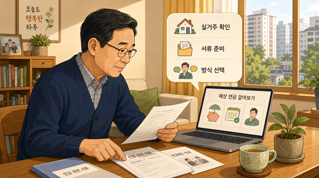 주택연금 가입 조건을 확인하며 예상 월지급금을 조회하는 모습