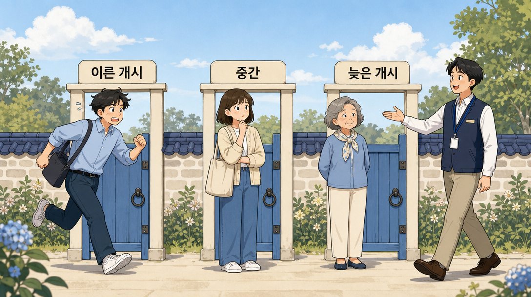 퇴직연금 IRP 연금 수령을 언제 시작하느냐에 따라 적용 세율 구간이 달라지는 구조를 설명하는 인포그래픽
