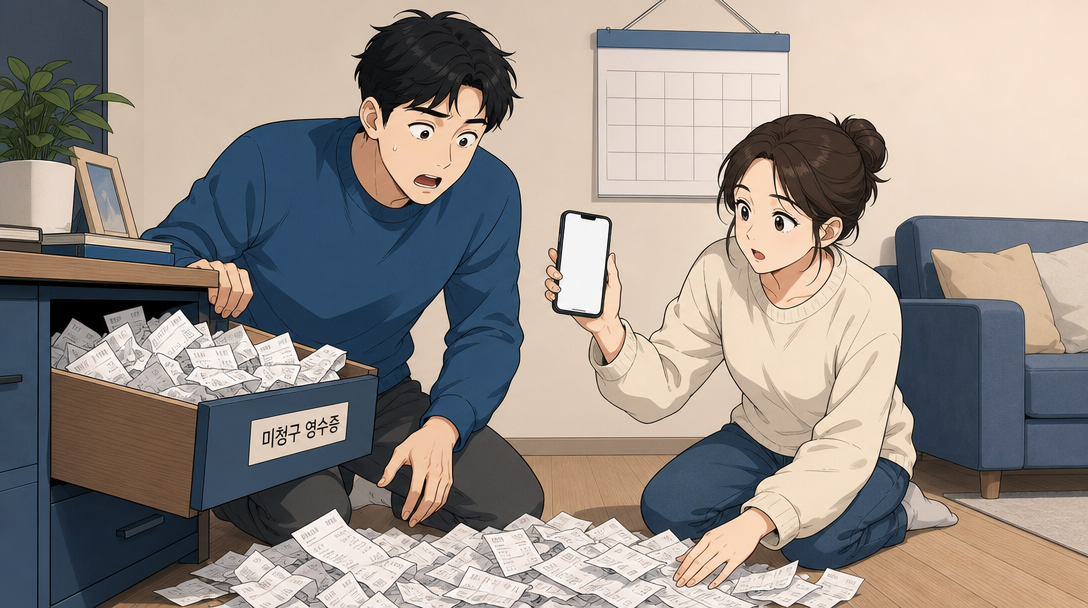 진료받은 날부터 일정 기간 안이면 지난 영수증도 소급해 청구할 수 있다는 점을 설명하는 인포그래픽